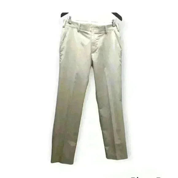 Adidas Beige Golf Pants Stretch Flat Front Athleisure Active Wear - Picture 1 of 8